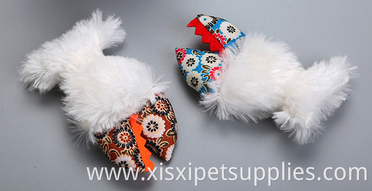 Soft plush fish with catnip toy for cat